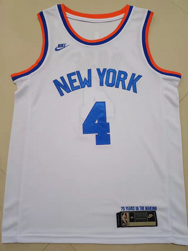Men New York Knicks #4 Rose White Nike New Game NBA Jersey->los angeles clippers->NBA Jersey